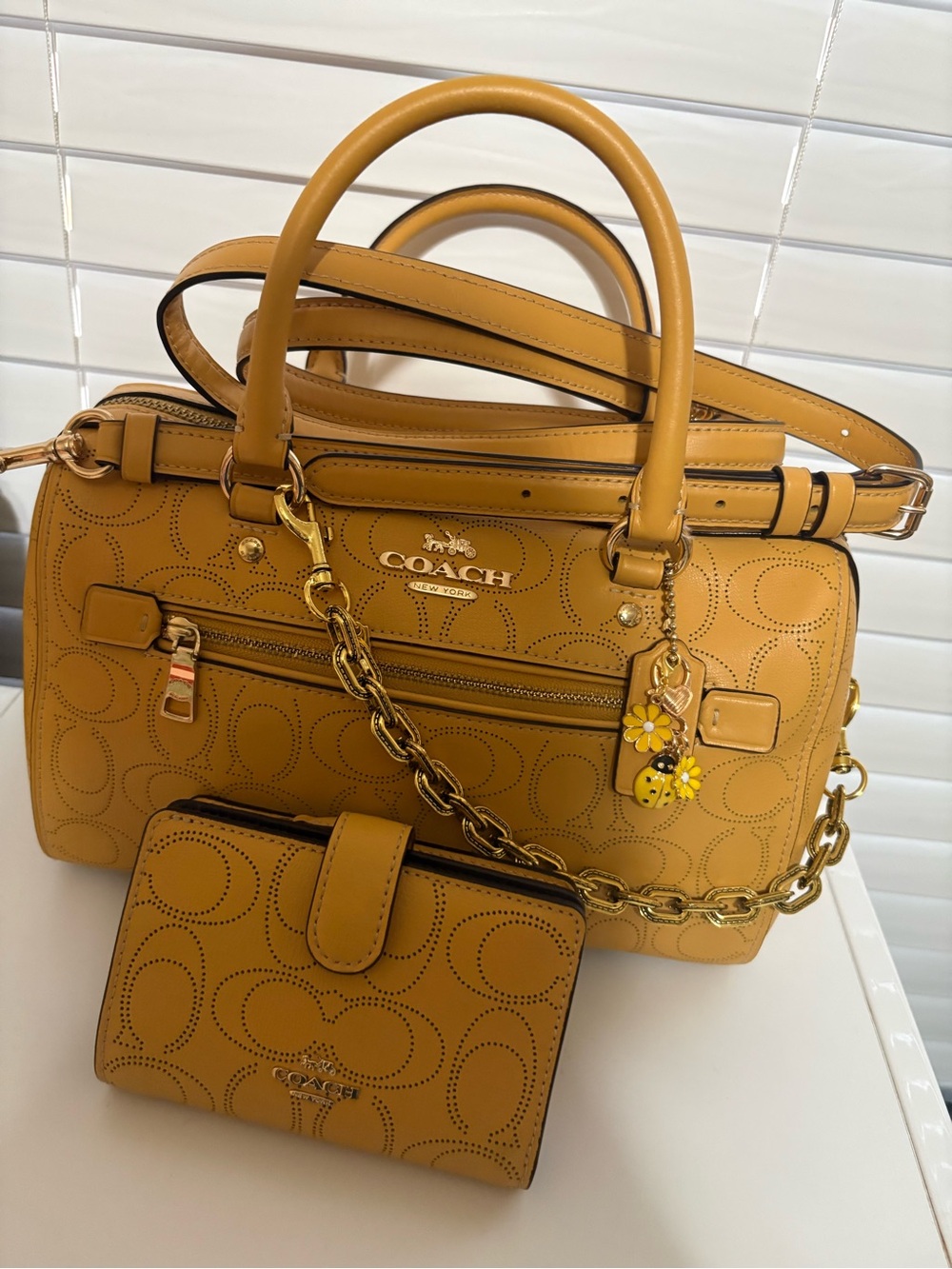 🌼💛✨Coach Rowan Satchel with Matching Wallet - Picture 2 of 11